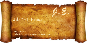 Jóri Emma névjegykártya